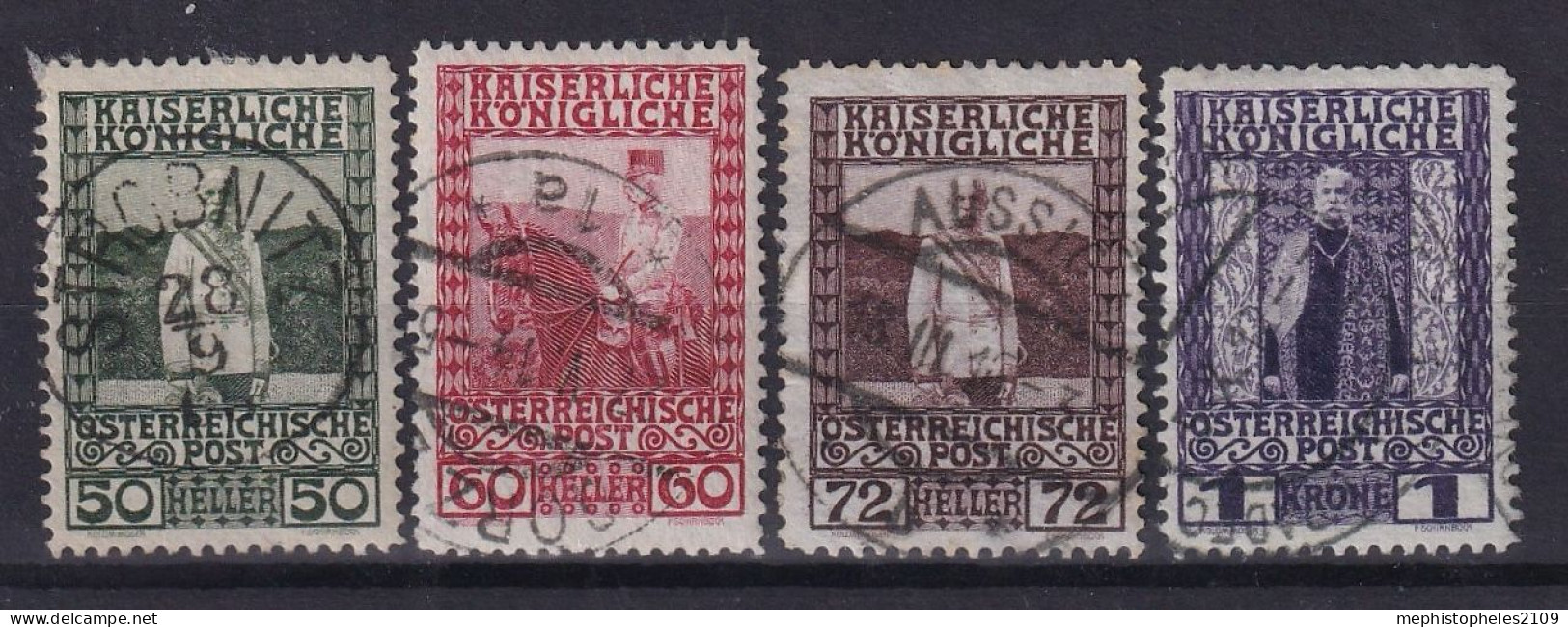 AUSTRIA 1908 - Canceled - ANK 150-153 - Used Stamps