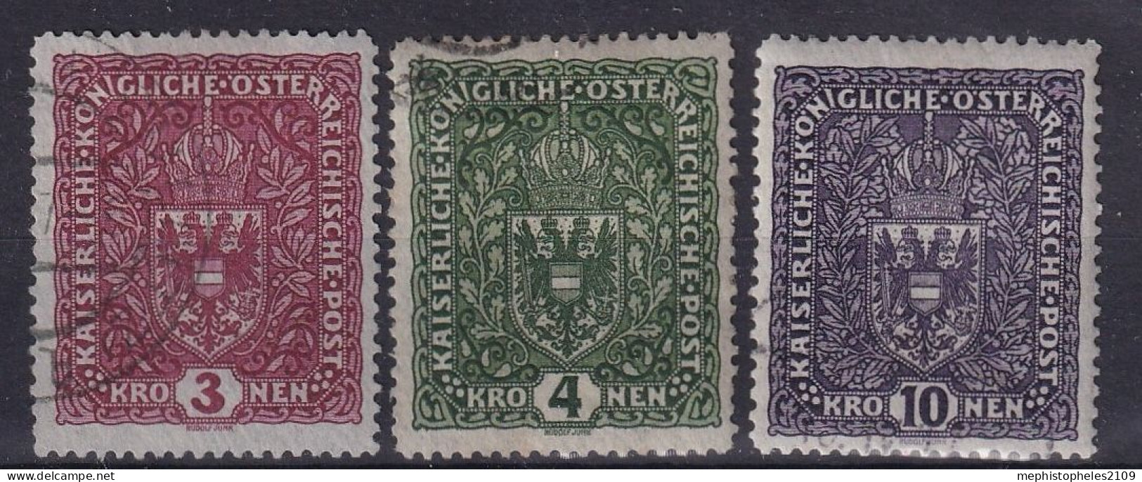 AUSTRIA 1916 - Canceled - ANK 201 I - 203 I - Used Stamps