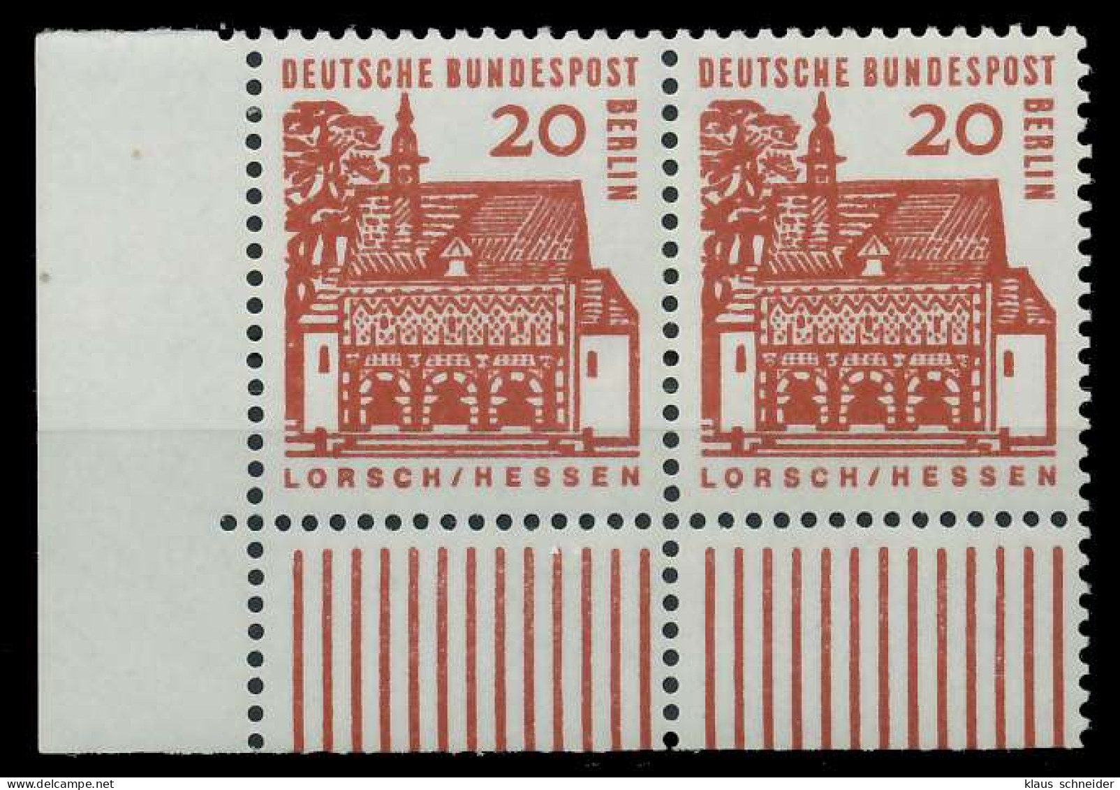 BERLIN DS D-BAUW. 1 Nr 244 Postfrisch WAAGR PAAR ECKE-U X8ED5C2 - Neufs