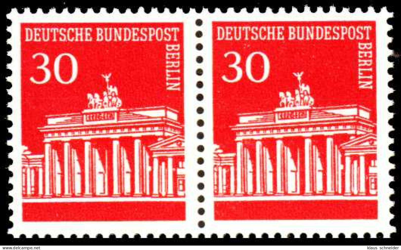 BERLIN DS BRAND. TOR Nr 288 Postfrisch WAAGR PAAR S93F33E - Unused Stamps