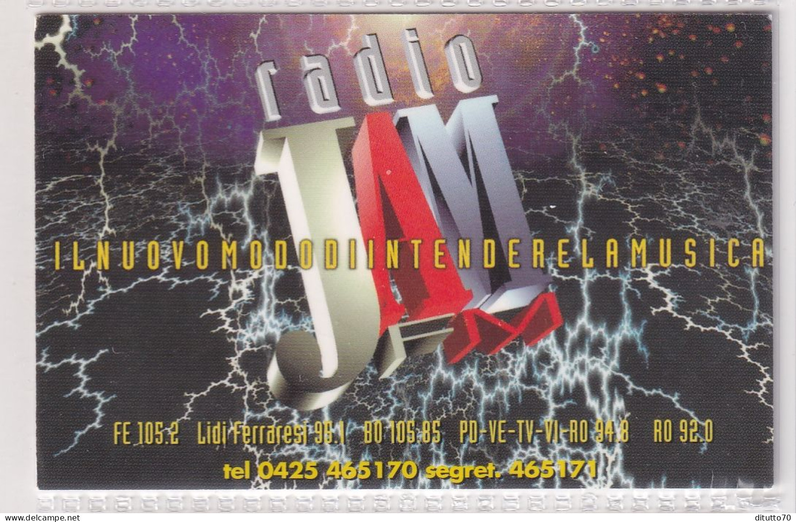 Calendarietto - Radio Jam - Il Nuovo Mondo  Di Intendere La Musica  - Anno 1997 - Small : 1991-00