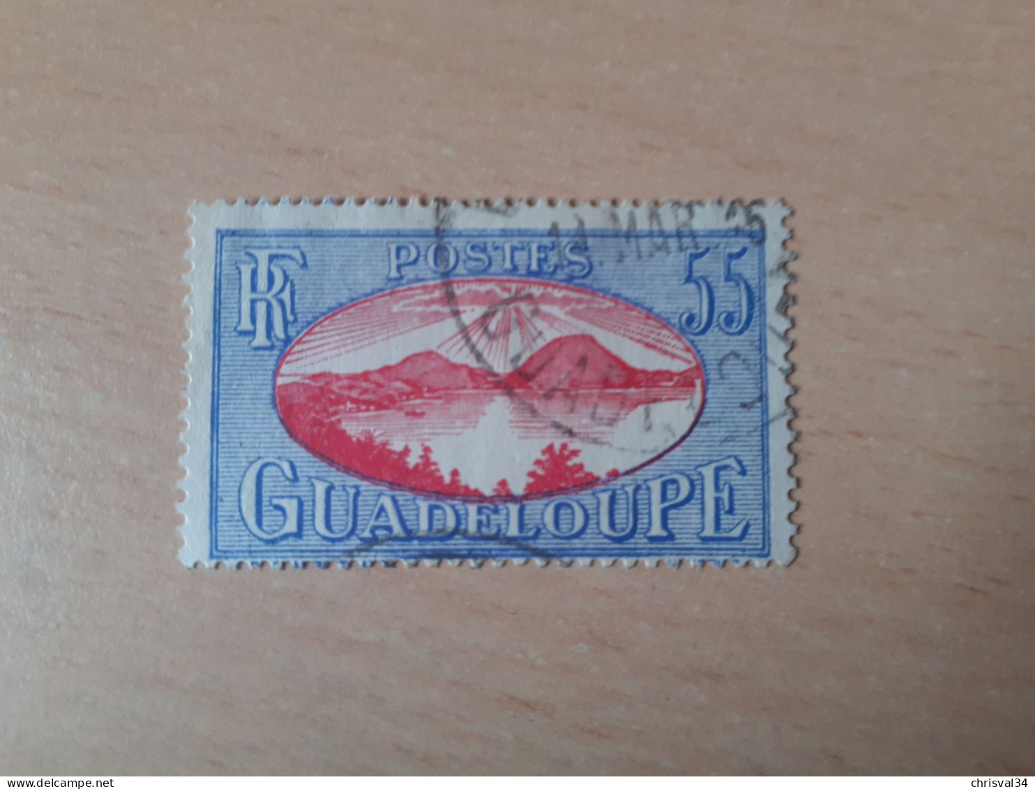 TIMBRE   GUADELOUPE       N  110A     COTE  1,75   EUROS  OBLITERE - Usados