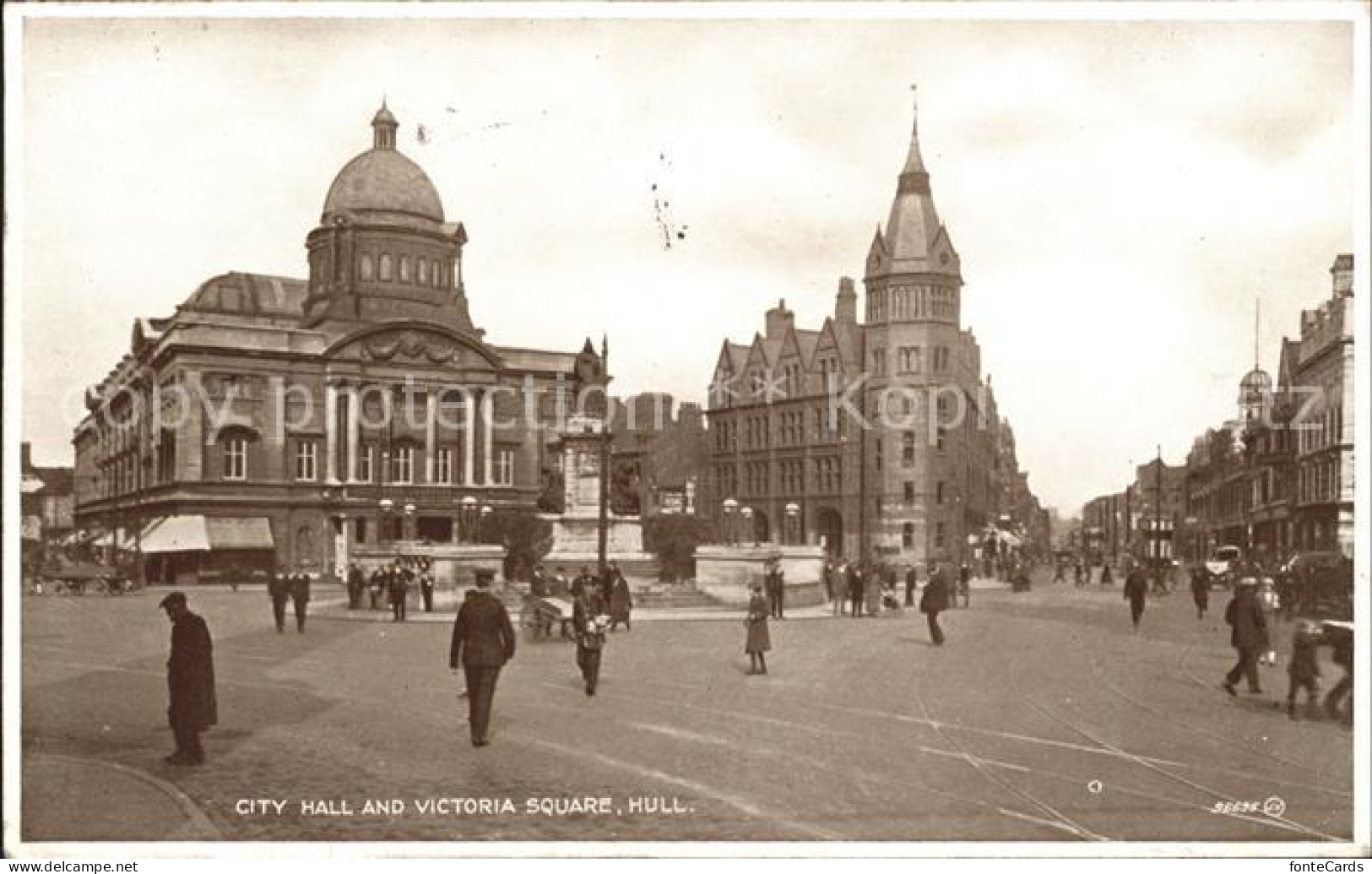 11777331 Hull UK City Hall And Victoria Square Valentine's Post Card York - Autres & Non Classés