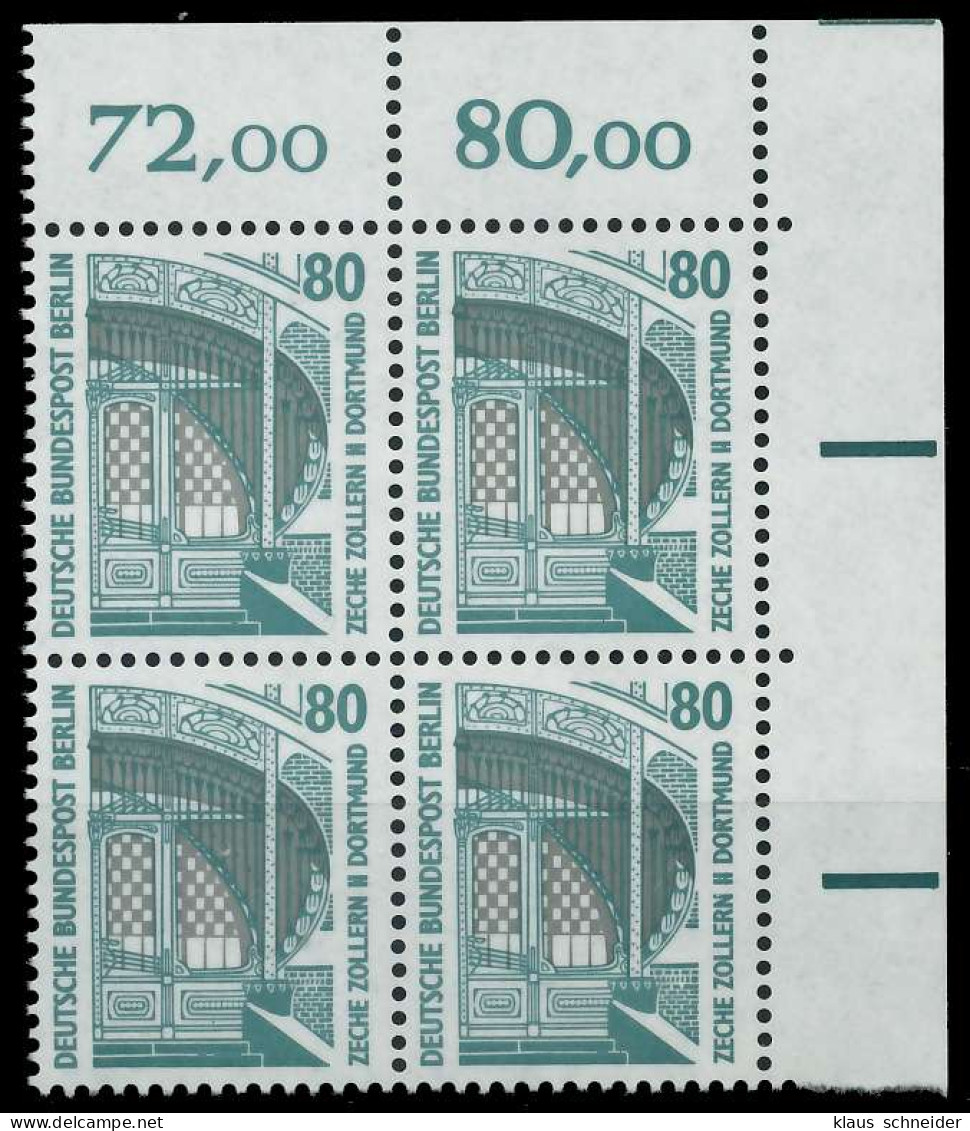 BERLIN DS SEHENSWÜRDIGKEITEN Nr 796 Postfrisch VIERERBL X8F9066 - Unused Stamps