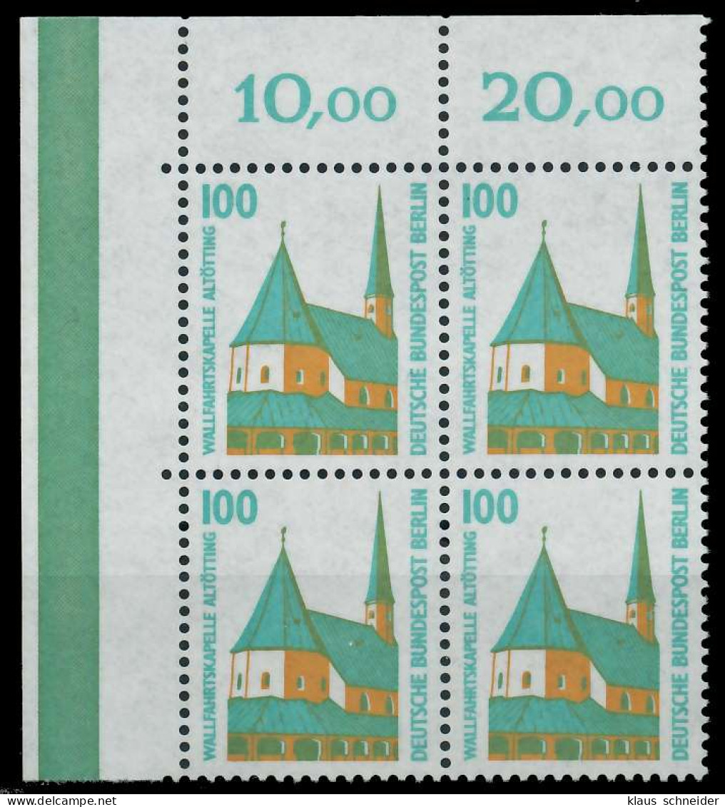 BERLIN DS SEHENSWÜRDIGKEITEN Nr 834 Postfrisch VIERERBL X8F90BE - Unused Stamps