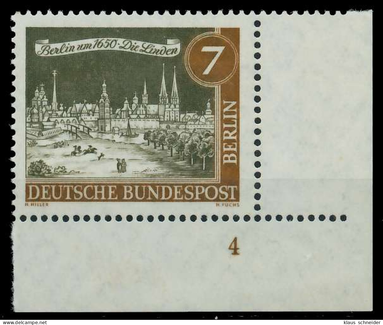 BERLIN 1962 Nr 218 Postfrisch FORMNUMMER 4 X8F91A6 - Unused Stamps