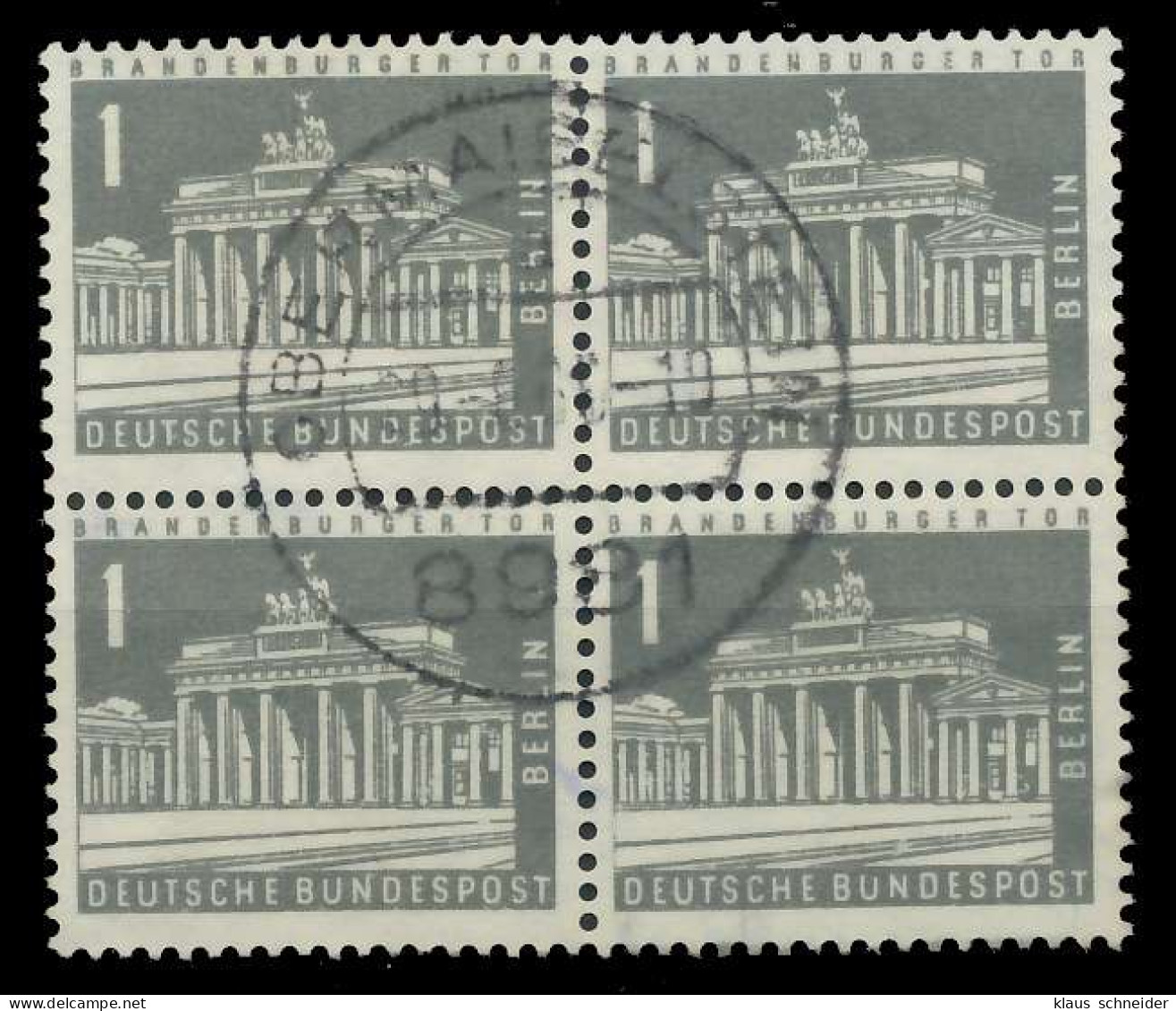 BERLIN DS BAUTEN 2 Nr 140yw Zentrisch Gestempelt VIERERBLOCK X8F92EE - Used Stamps