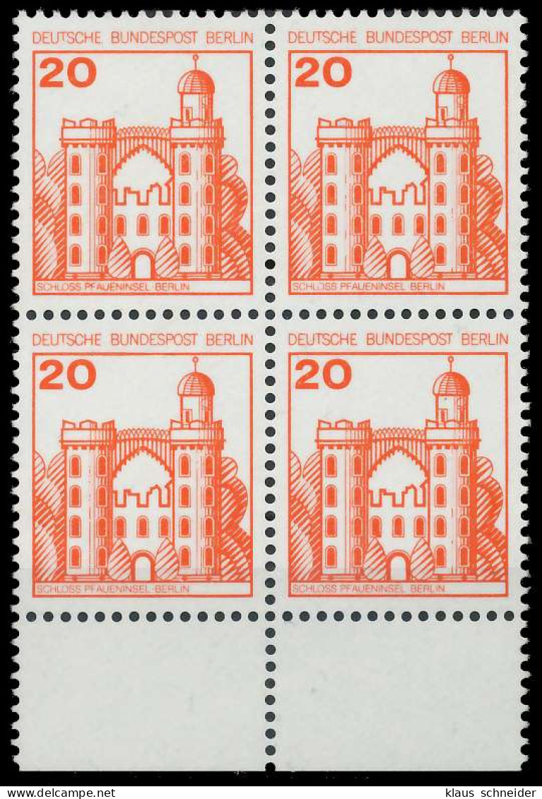 BERLIN DS BURGEN U. SCHLÖSSER Nr 533 Postfrisch VIERERB X8F961A - Unused Stamps