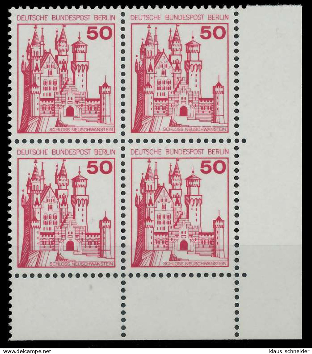 BERLIN DS BURGEN U. SCHLÖSSER Nr 536A Postfrisch VIERER X8F9632 - Unused Stamps