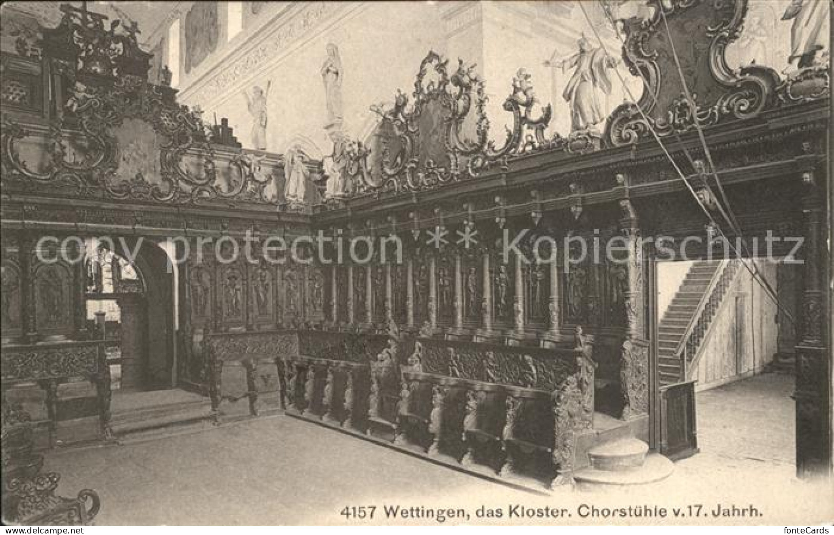 11777198 Wettingen AG Kloster Chorstuehle 17 Jhdt Wettingen - Sonstige & Ohne Zuordnung