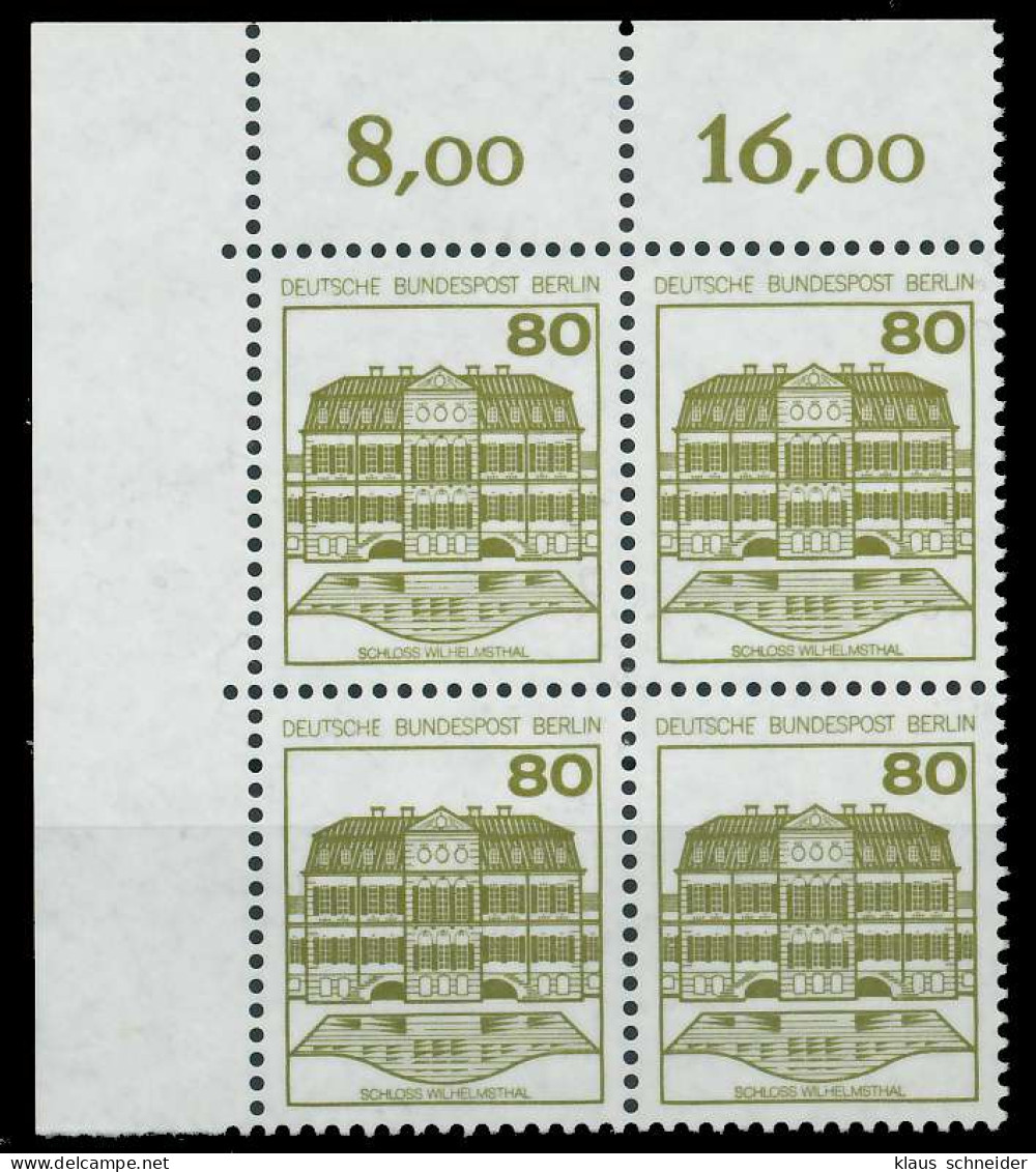 BERLIN DS BURGEN U. SCHLÖSSER Nr 674A Postfrisch VIERER X8F96D2 - Unused Stamps