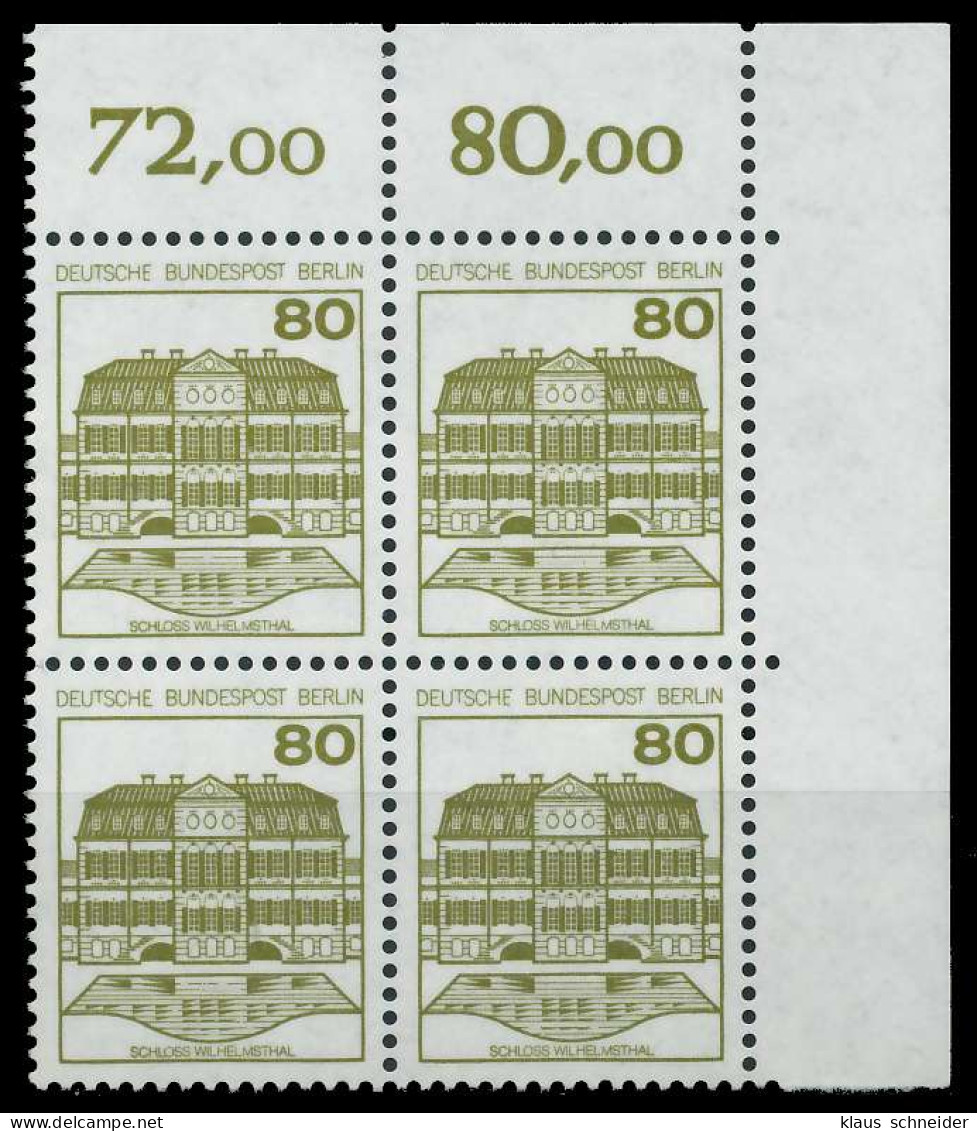 BERLIN DS BURGEN U. SCHLÖSSER Nr 674A Postfrisch VIERER X8F96D6 - Unused Stamps