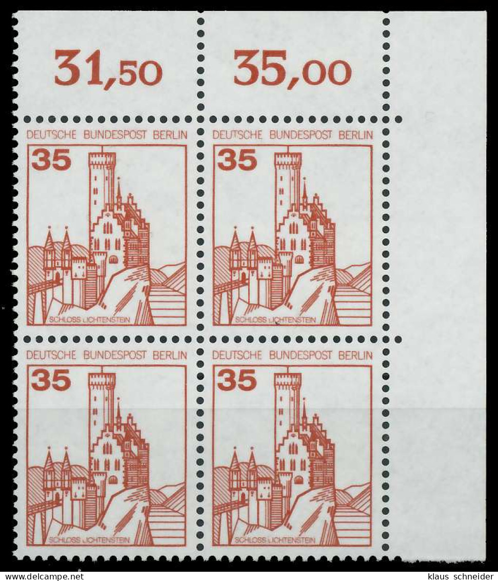 BERLIN DS BURGEN U. SCHLÖSSER Nr 673 Postfrisch VIERERB X8F9706 - Unused Stamps