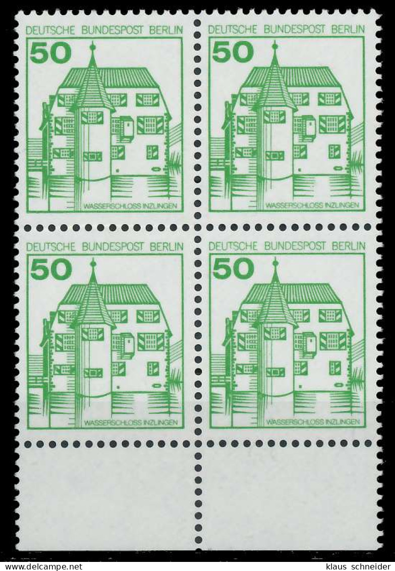 BERLIN DS BURGEN U. SCHLÖSSER Nr 615A Postfrisch VIERER S952B42 - Unused Stamps