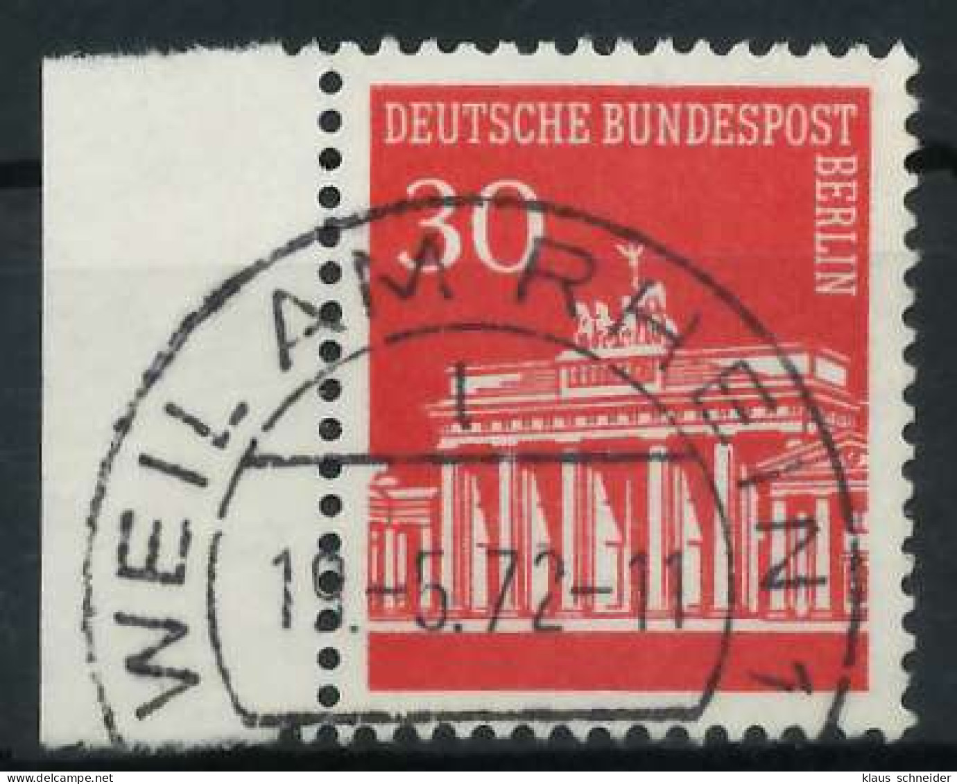 BERLIN DS BRAND. TOR Nr 288 Zentrisch Gestempelt SRA X900EDA - Used Stamps