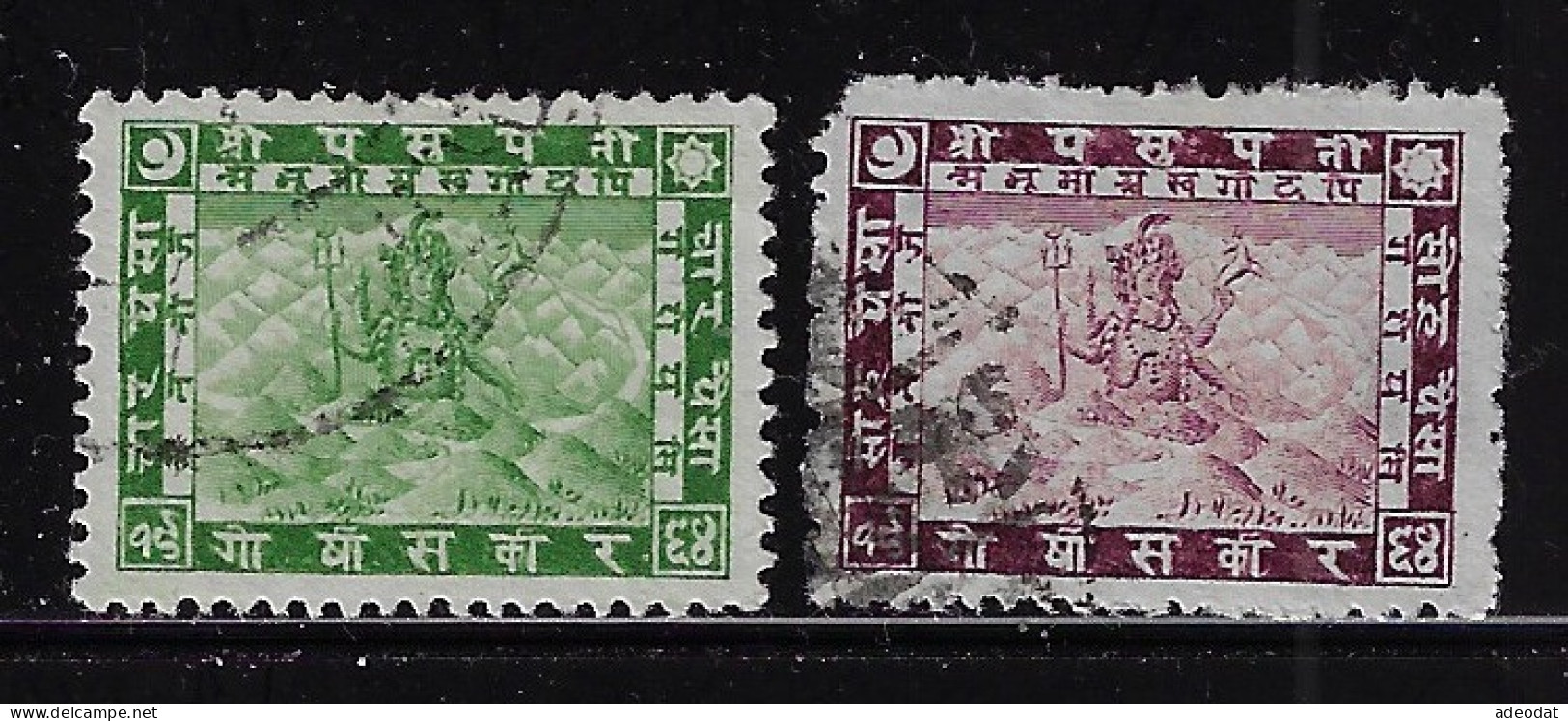 NEPAL 1907  SCOTT#27,29  USED - Nepal