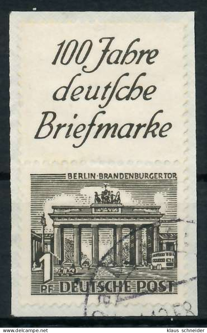 BERLIN ZUSAMMENDRUCK Nr S1 Gestempelt SENKR PAAR Briefstück X900FD2 - Zusammendrucke