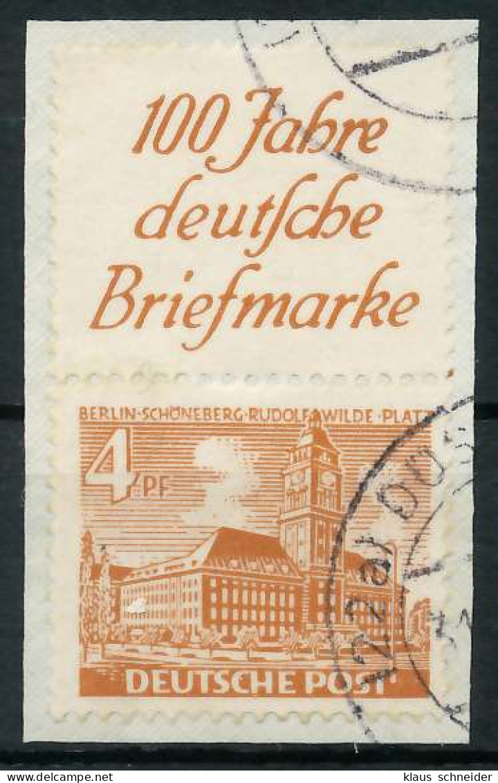 BERLIN ZUSAMMENDRUCK Nr S2 Gestempelt SENKR PAAR Briefstück X900FD6 - Zusammendrucke