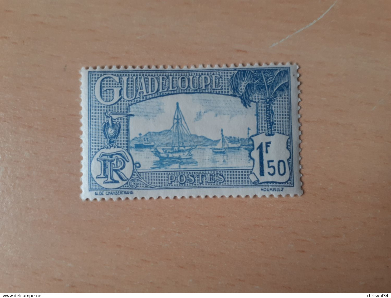 TIMBRE   GUADELOUPE       N  117     COTE  0,50   EUROS  NEUF  TRACE  CHARNIERE - Ongebruikt