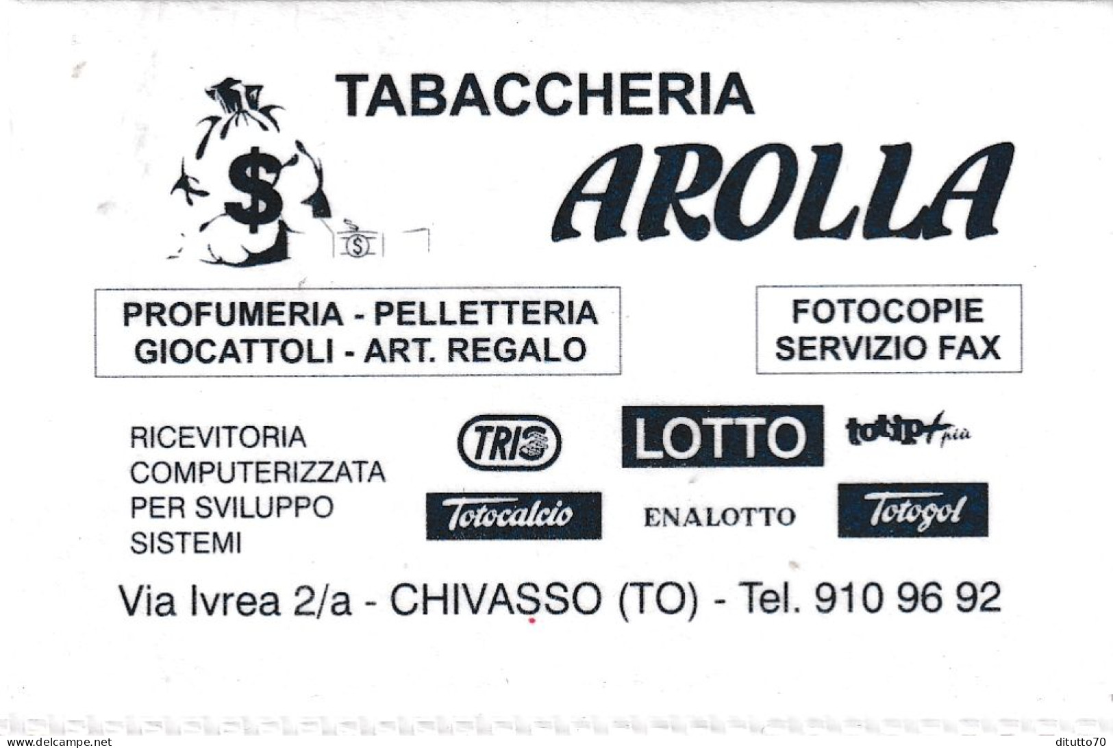 Calendarietto - Tabaccheriaa - Arolla - Chiasso - Anno 1998 - Kleinformat : 1991-00