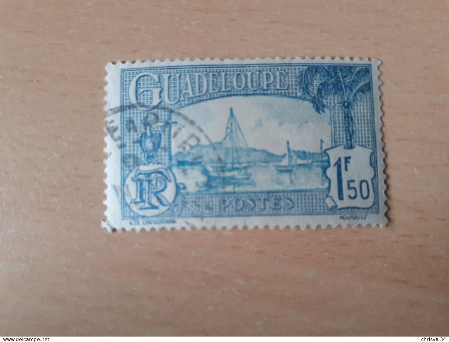 TIMBRE   GUADELOUPE       N  117     COTE  0,50   EUROS  OBLITERE - Gebruikt