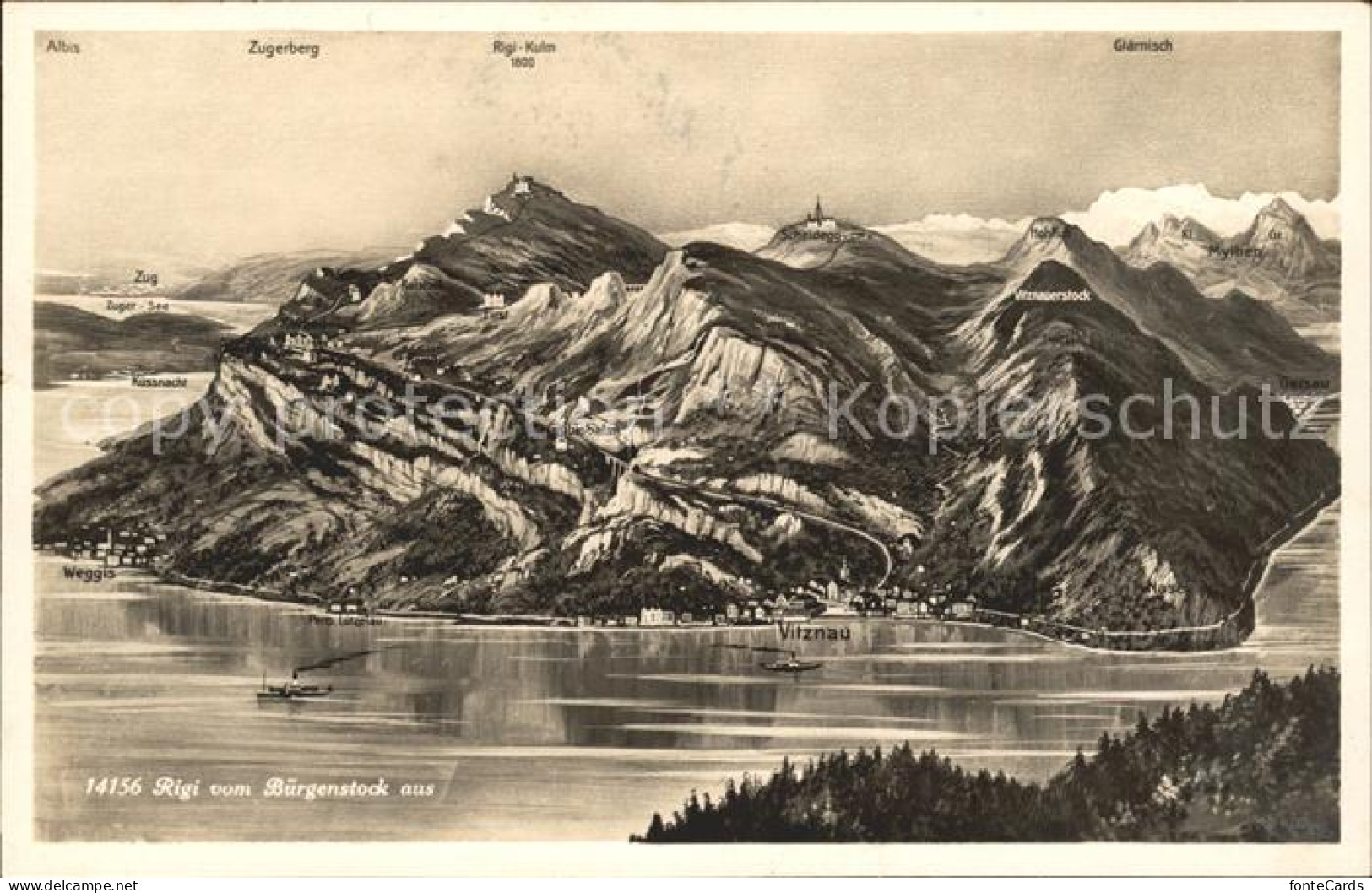 11776997 Rigi Blick Vom Buergenstock Vierwaldstaettersee  - Other & Unclassified