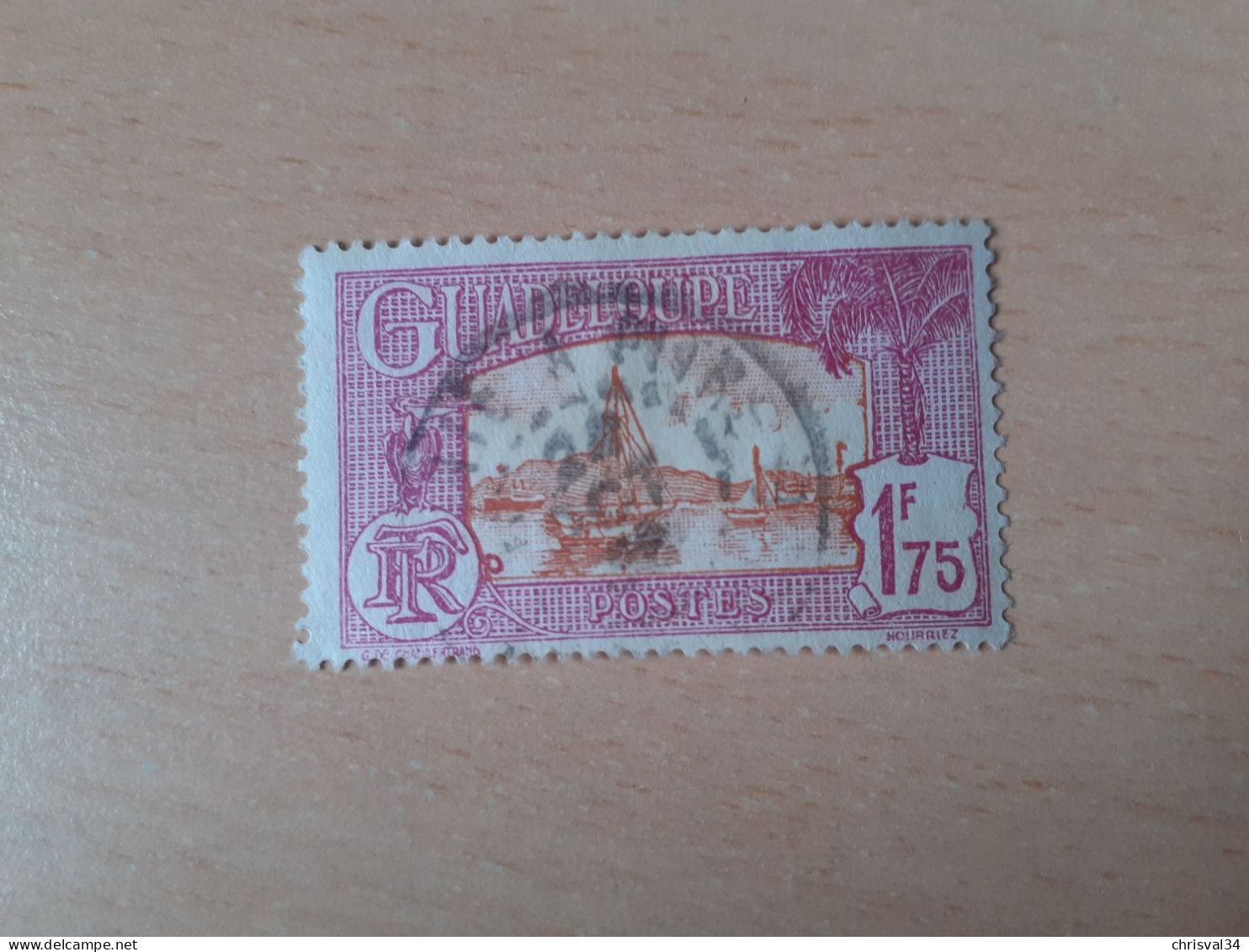 TIMBRE   GUADELOUPE       N  117A     COTE  4,50   EUROS  OBLITERE - Used Stamps