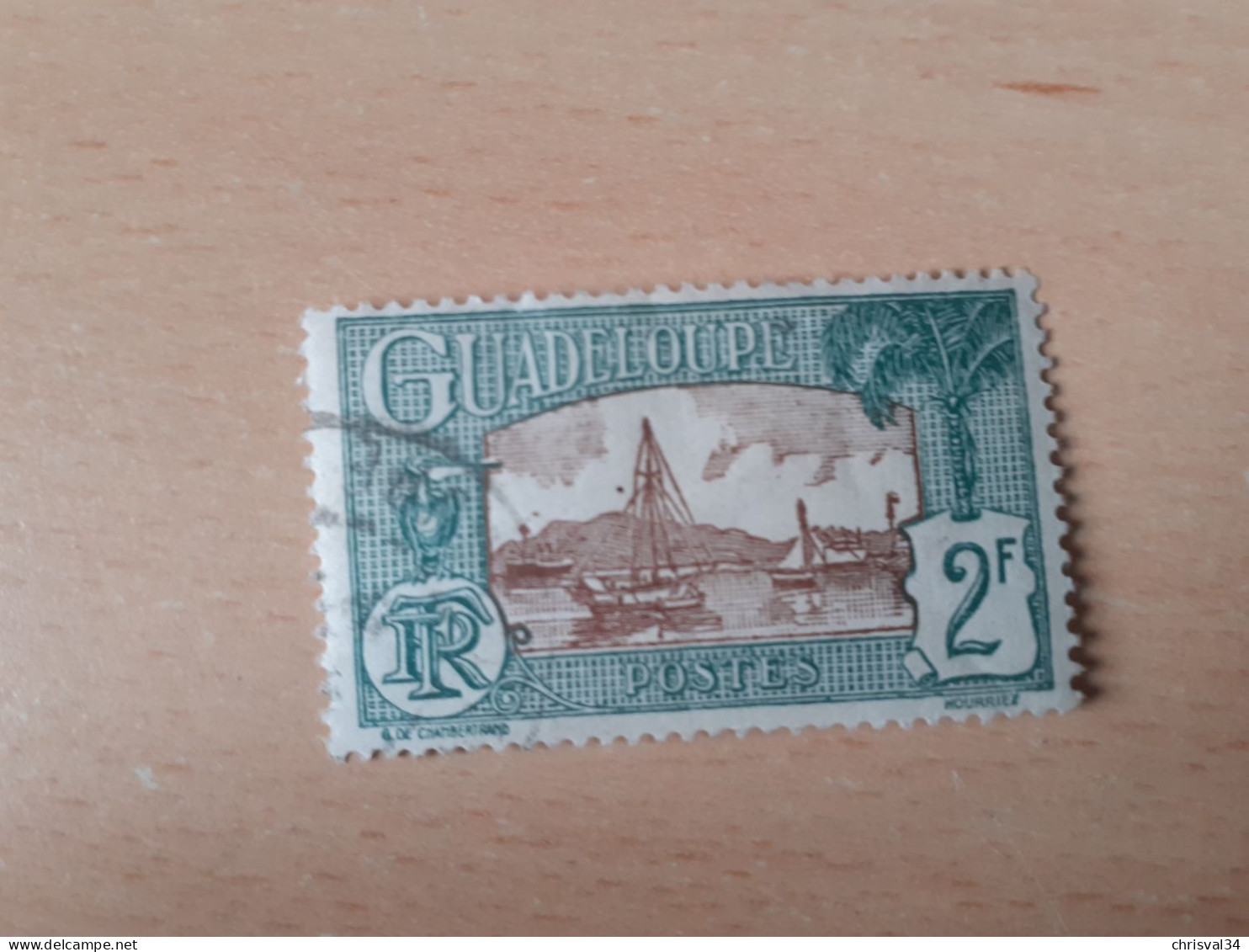 TIMBRE   GUADELOUPE       N  118     COTE  0,50   EUROS  OBLITERE - Used Stamps