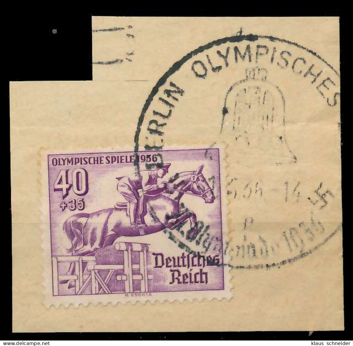 DEUTSCHES REICH 1936 Nr 616 Zentrisch Gestempelt Briefstück X906A36 - Oblitérés