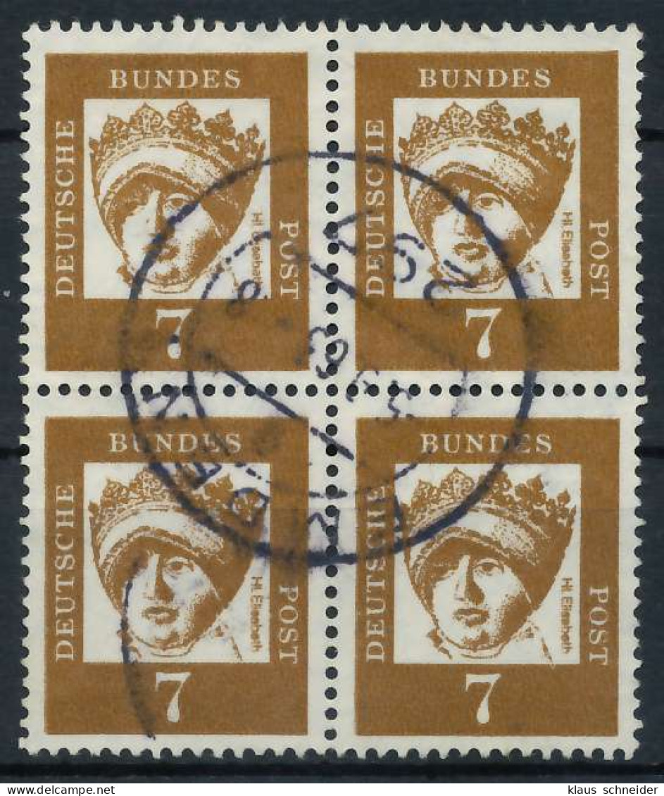 BRD DS BED. DEUTSCHE Nr 348y Zentrisch Gestempelt VIERERBLOC X914D32 - Used Stamps
