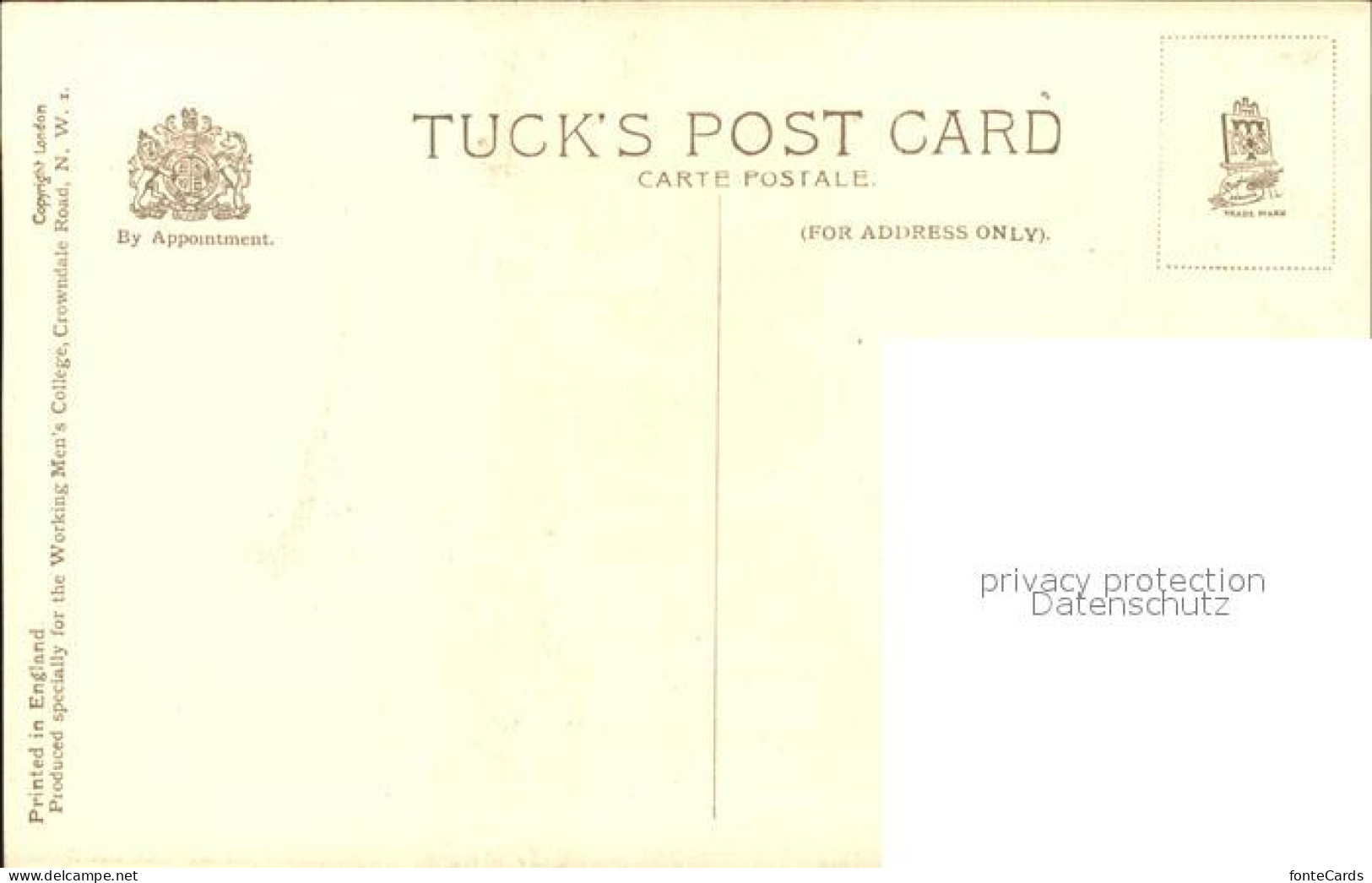 11775056 London Maurice Hall Working Men's College Tuck's Post Card - Otros & Sin Clasificación