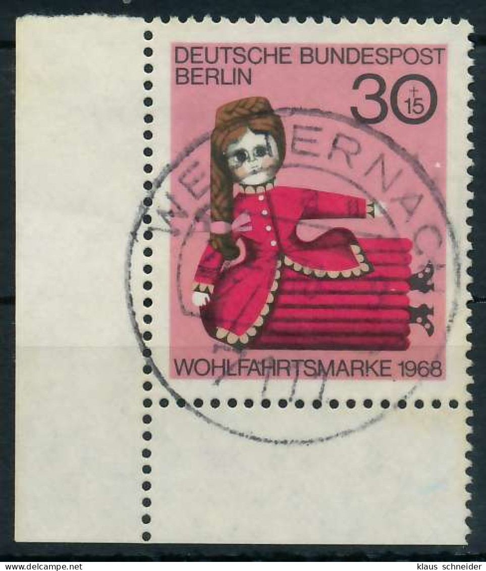 BERLIN 1968 Nr 324 Zentrisch Gestempelt ECKE-ULI X91D9BE - Used Stamps