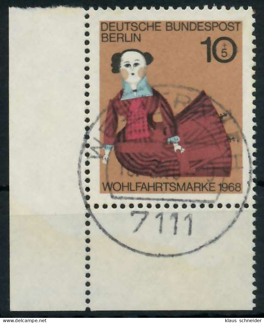 BERLIN 1968 Nr 322 Zentrisch Gestempelt ECKE-ULI X91DA16 - Used Stamps