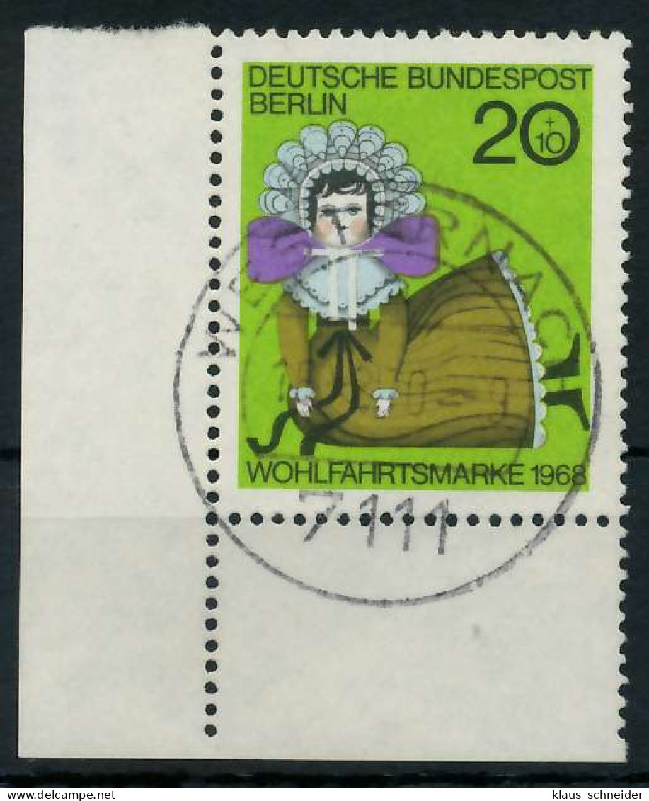 BERLIN 1968 Nr 323 Zentrisch Gestempelt ECKE-ULI X91DA1A - Oblitérés