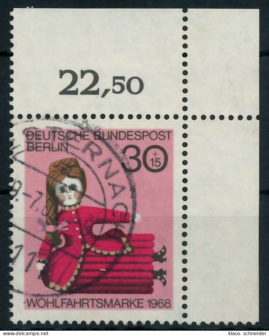 BERLIN 1968 Nr 324 Gestempelt ECKE-ORE X91DA26 - Used Stamps