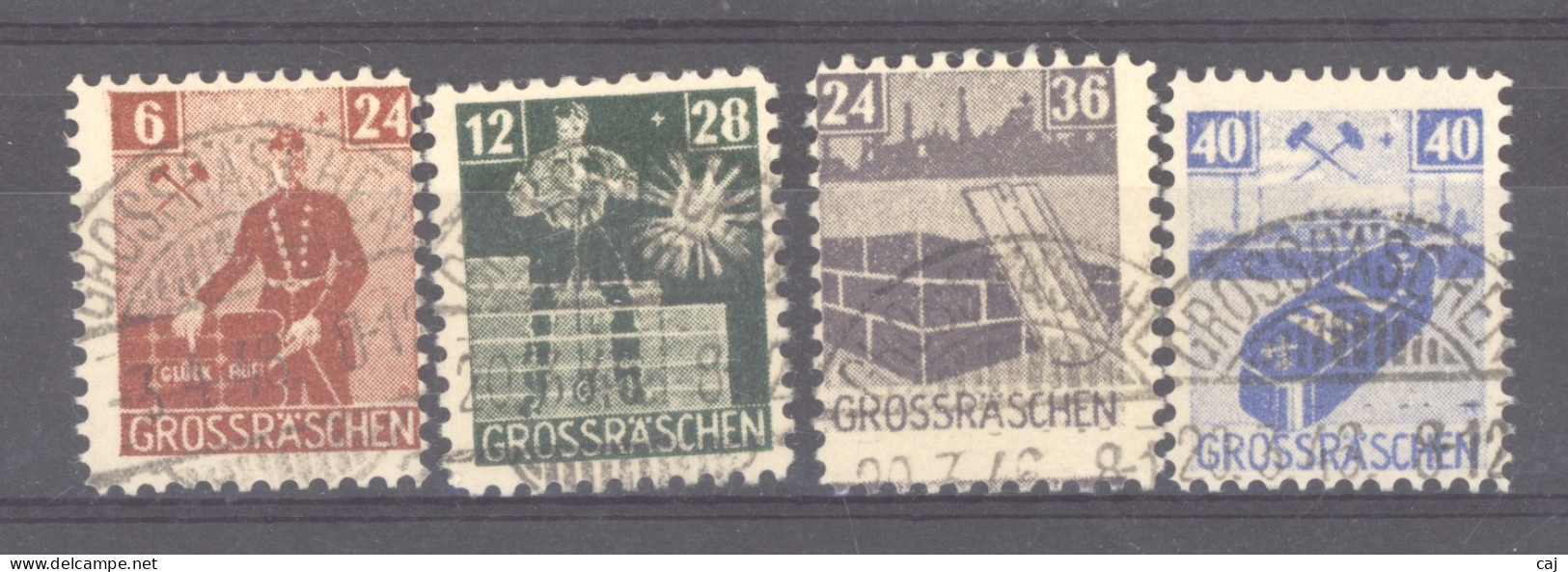 Grossräschen  :  Mi 43C-46C  (o)  Dentelé 11 ½ - Used