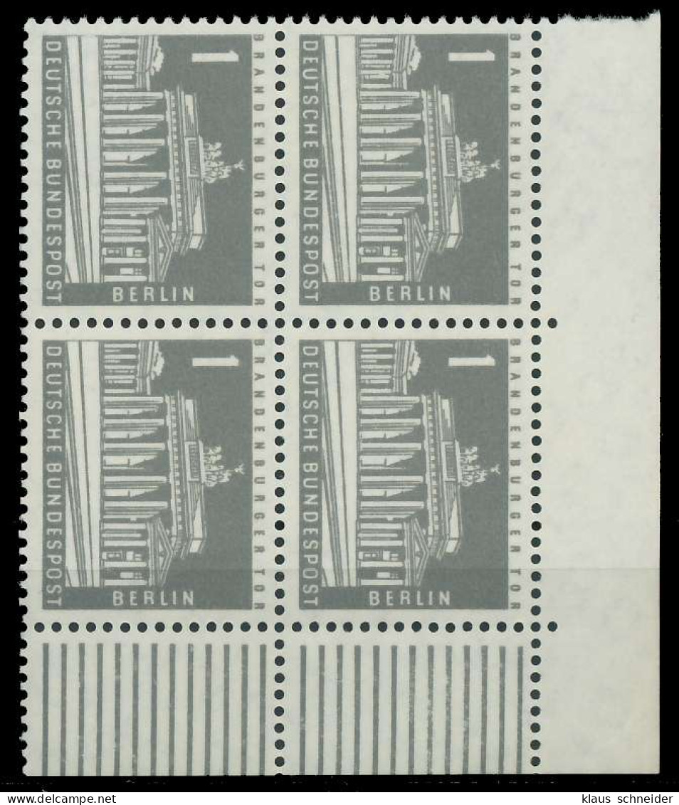 BERLIN DS BAUTEN 2 Nr 140yw Postfrisch VIERERBLOCK ECKE X92040A - Unused Stamps