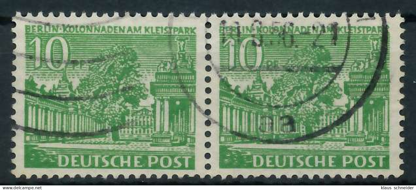 BERLIN DS BAUTEN 1 Nr 47 Gestempelt WAAGR PAAR X920482 - Used Stamps