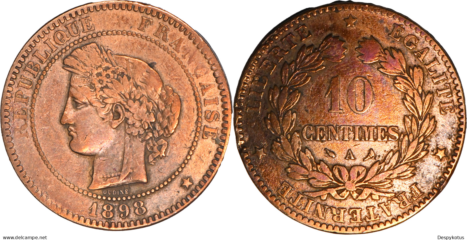 FRANCE - 1898 - 10 Centimes Cérès - 19-196 - 10 Centimes
