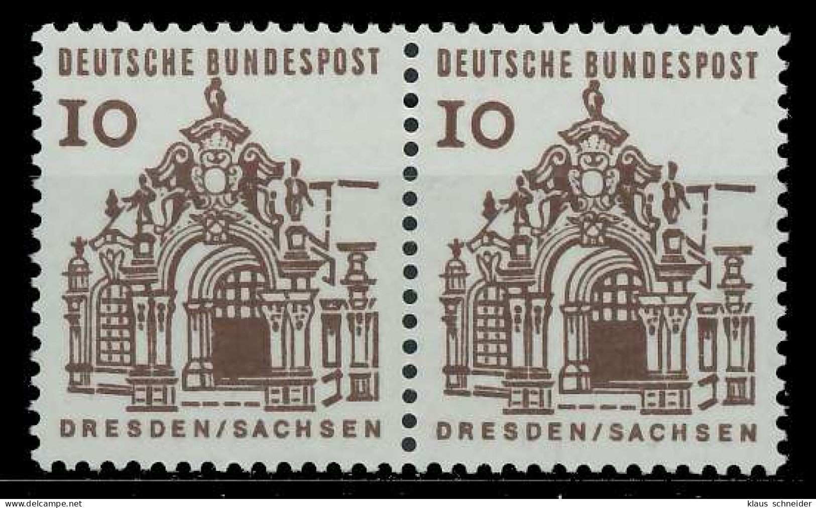 BRD DS BAUWERKE 1 Nr 454 Postfrisch WAAGR PAAR X9207B6 - Unused Stamps