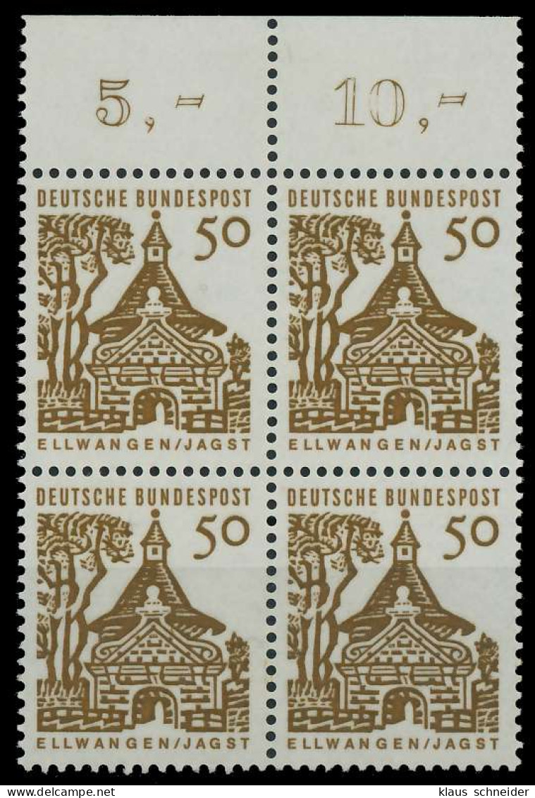 BRD DS BAUWERKE 1 Nr 458 Postfrisch VIERERBLOCK ORA X9207E6 - Unused Stamps