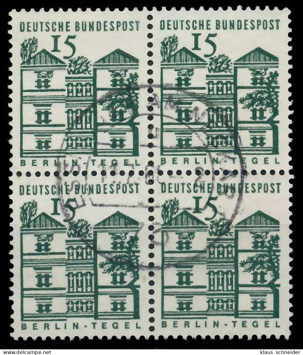 BRD DS BAUWERKE 1 Nr 455 Zentrisch Gestempelt VIERERBLOCK X920866 - Used Stamps