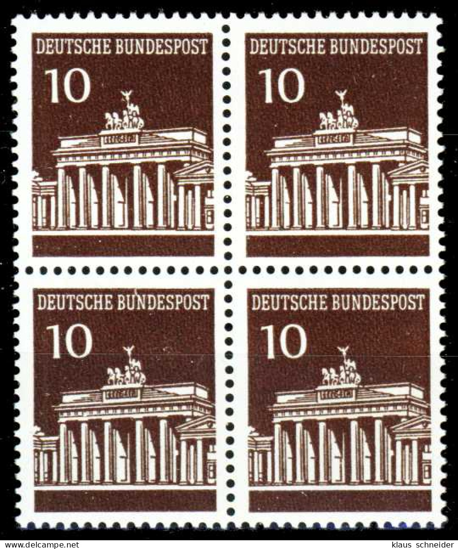 BRD DS BRANDENBURGER TOR Nr 506v Postfrisch VIERERBLOCK S98261A - Unused Stamps