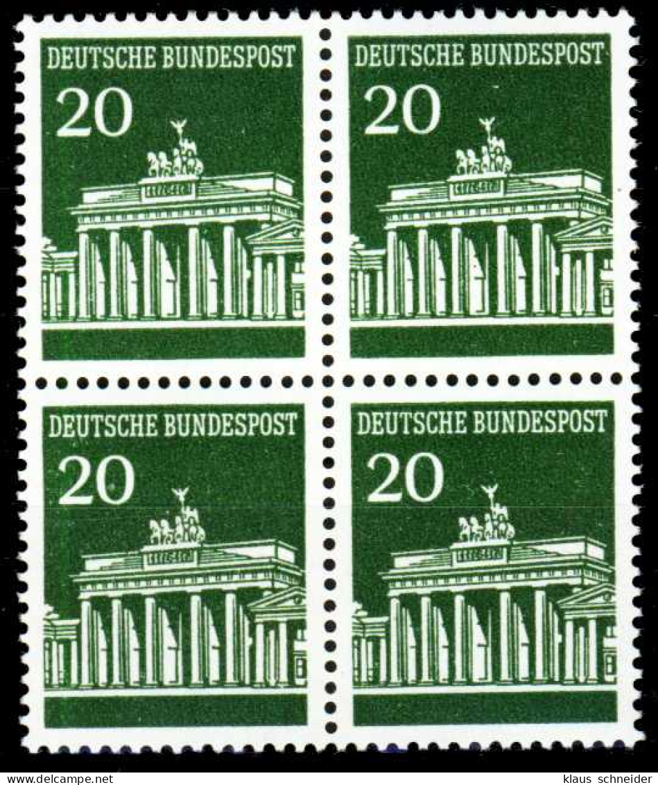 BRD DS BRANDENBURGER TOR Nr 507v Postfrisch VIERERBLOCK S982622 - Unused Stamps