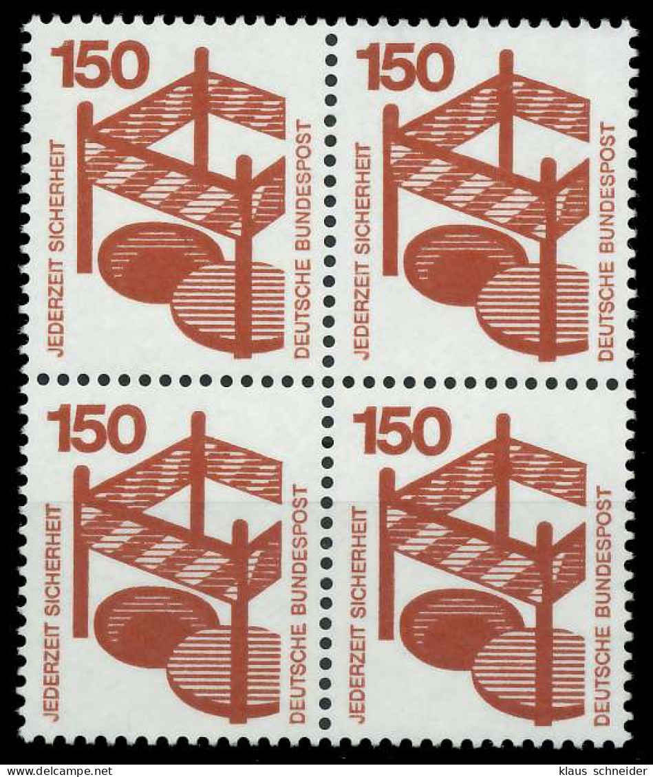 BRD DS UNFALLVERHÜTUNG Nr 703A Postfrisch VIERERBLOCK X926B82 - Unused Stamps