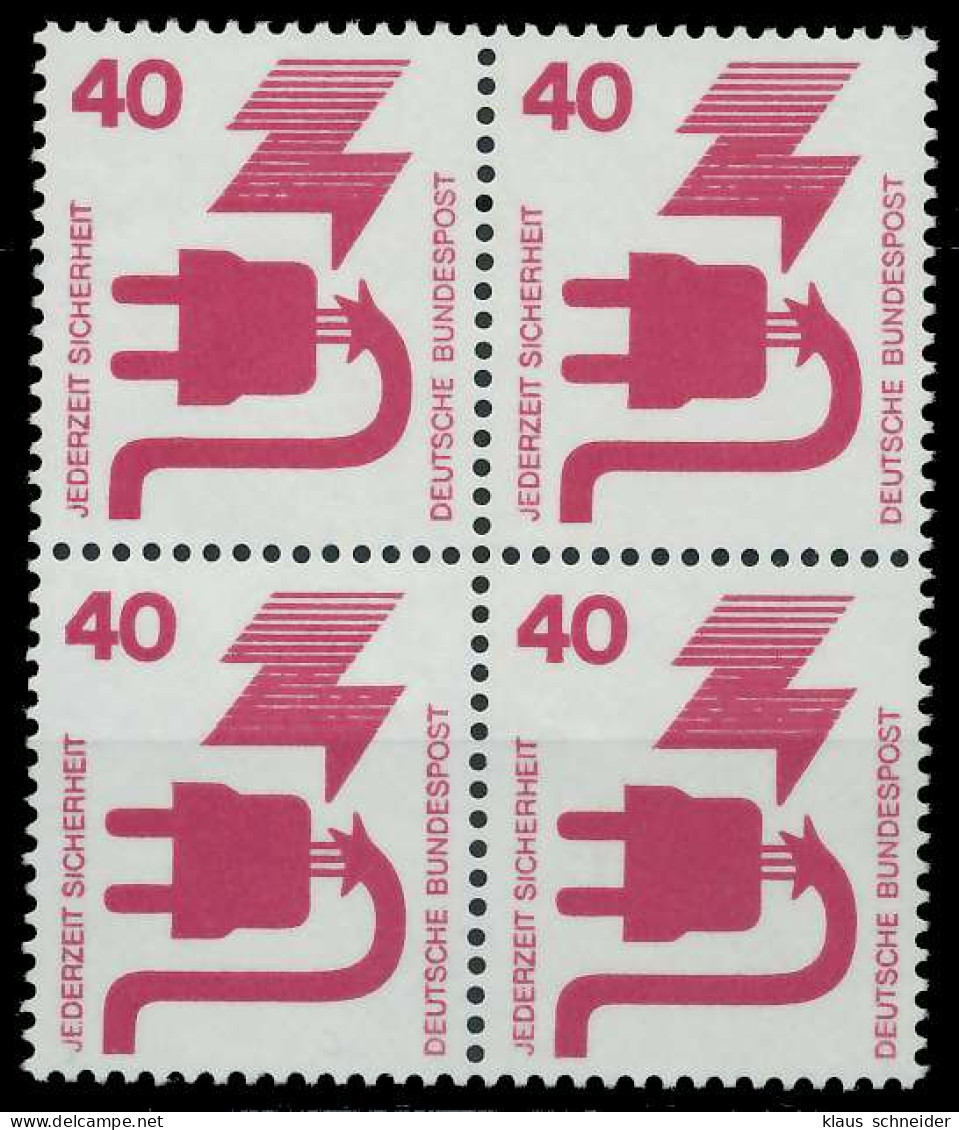 BRD DS UNFALLVERHÜTUNG Nr 699A Postfrisch VIERERBLOCK X926B86 - Unused Stamps