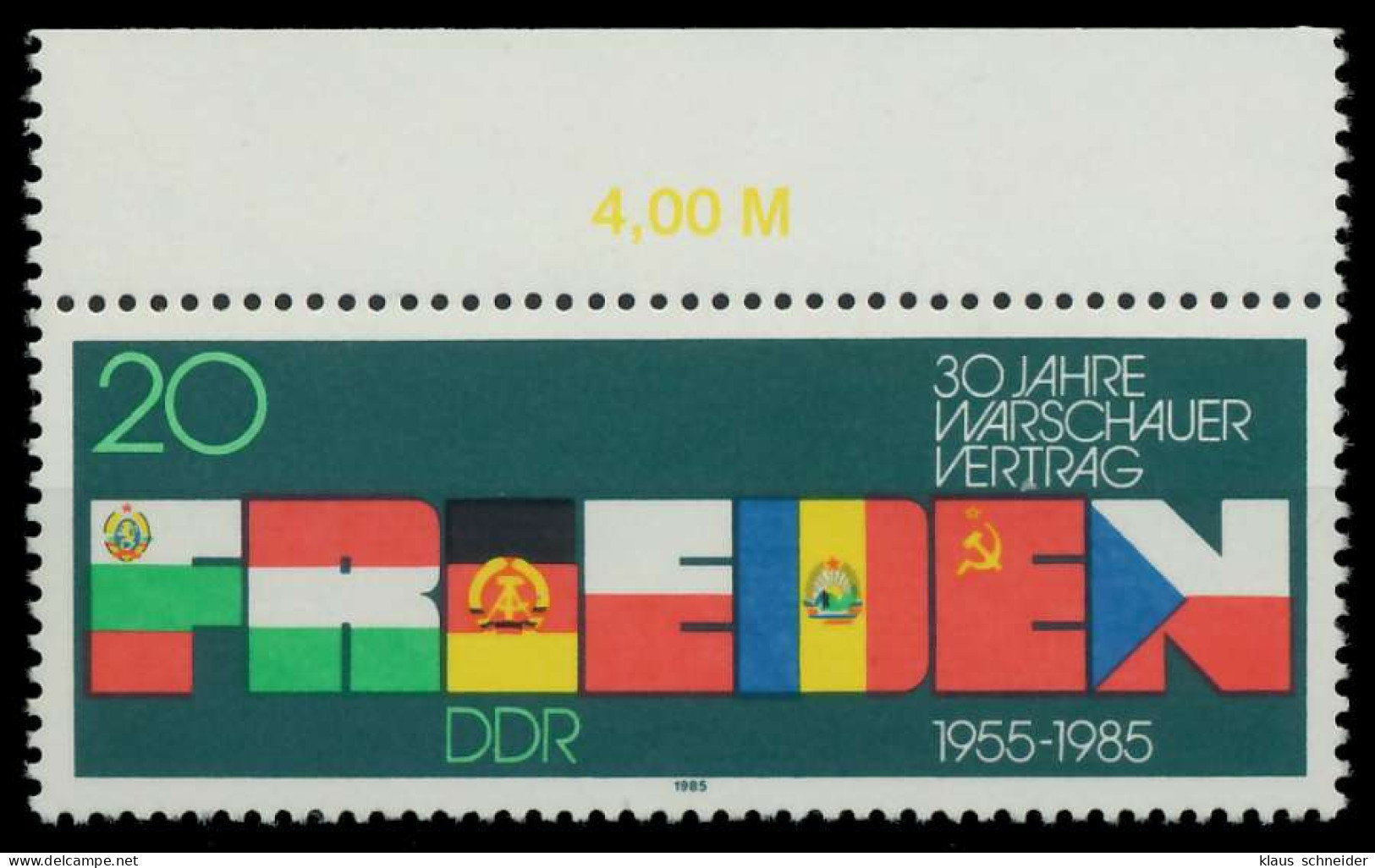 DDR 1985 Nr 2946 Postfrisch ORA X09B17A - Ungebraucht