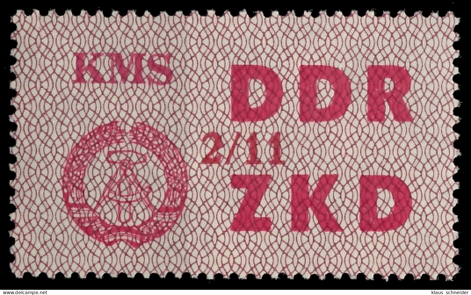 DDR DIENST LAUFKONTROLLZETTEL Nr 38 2 11 - XI Ungebraucht X1C4F26 - Andere & Zonder Classificatie