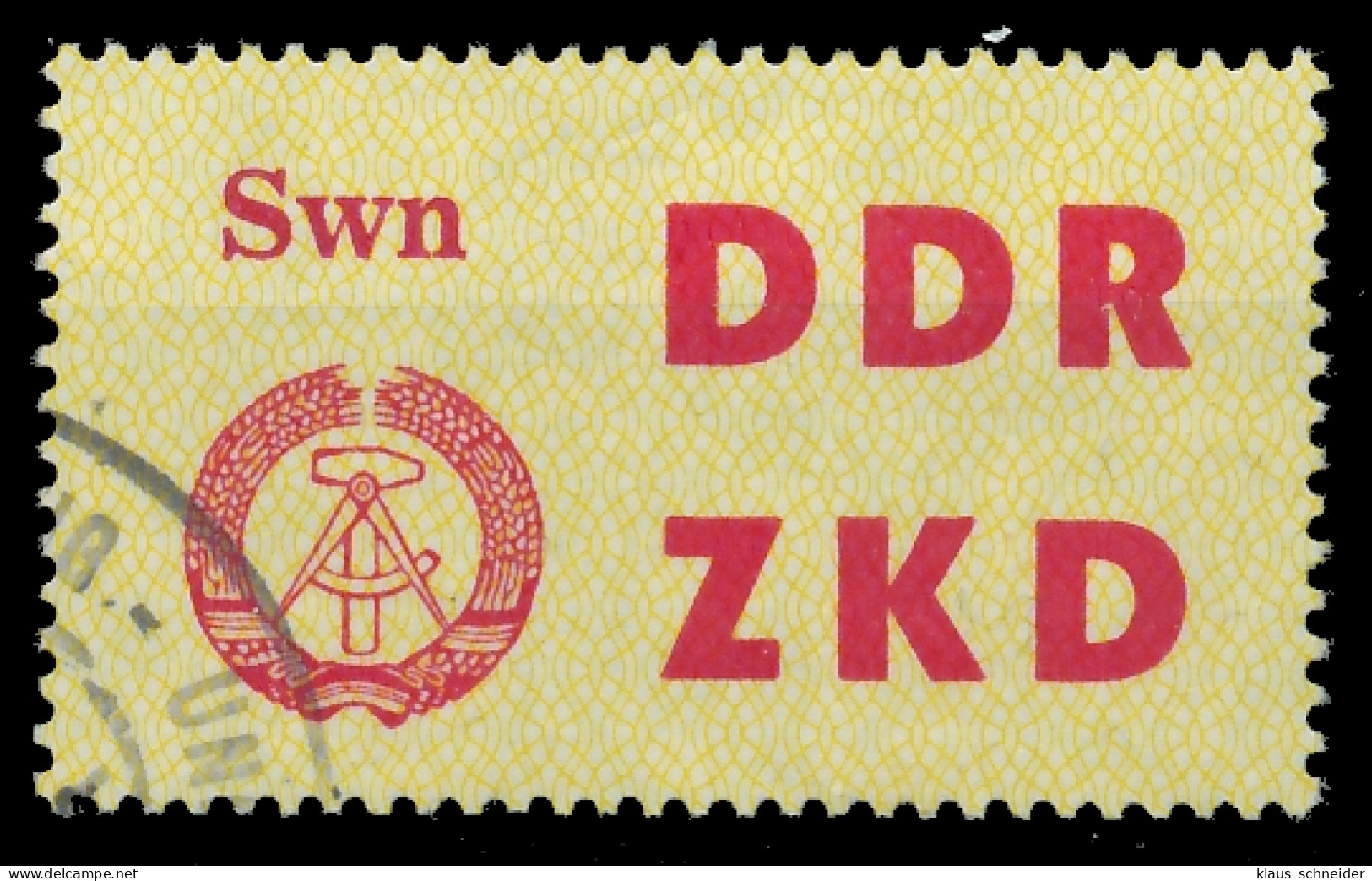 DDR DIENST LAUFKONTROLLZETTEL Nr 15 Gestempelt X1CD962 - Andere & Zonder Classificatie