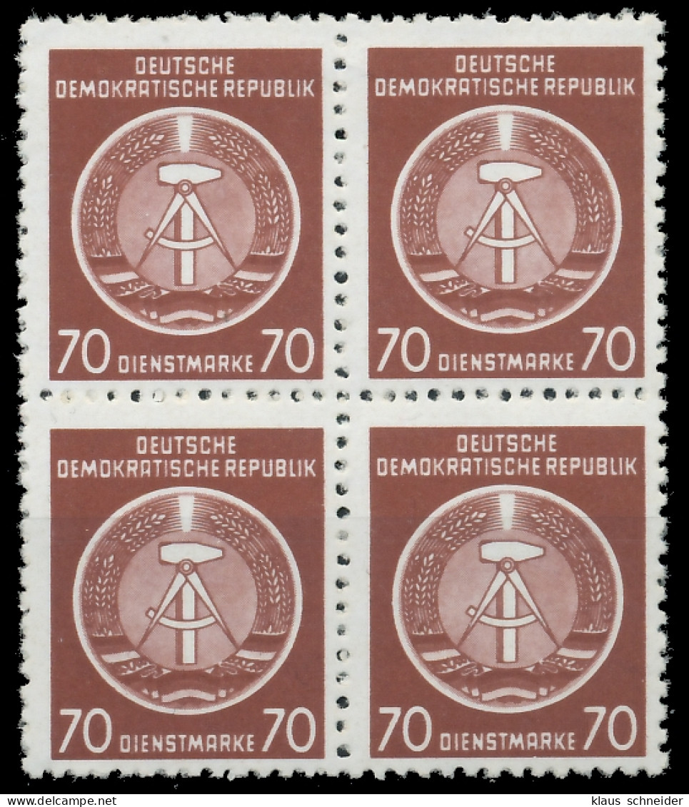 DDR DIENST HAMMER ZIRKEL Nr 16XII Postfrisch VIERERBLOC X1D26F6 - Altri & Non Classificati